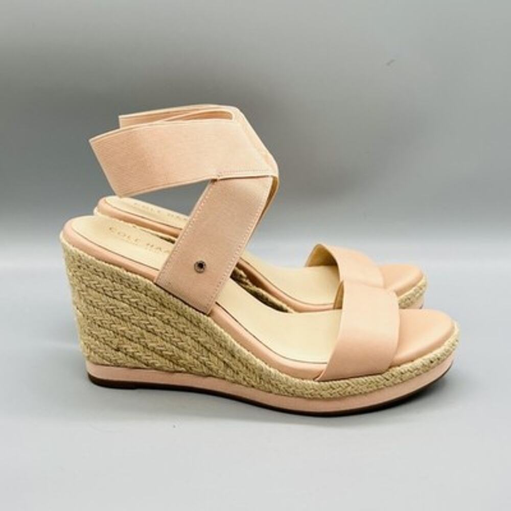 Cole Haan Sandals Womens 7 Pink Grandseries Espadrille Wedge Shoes